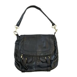 The Sak Leather Holbo Bag Black Boho Shoulder‎ Handbag Earthy Granola Indie